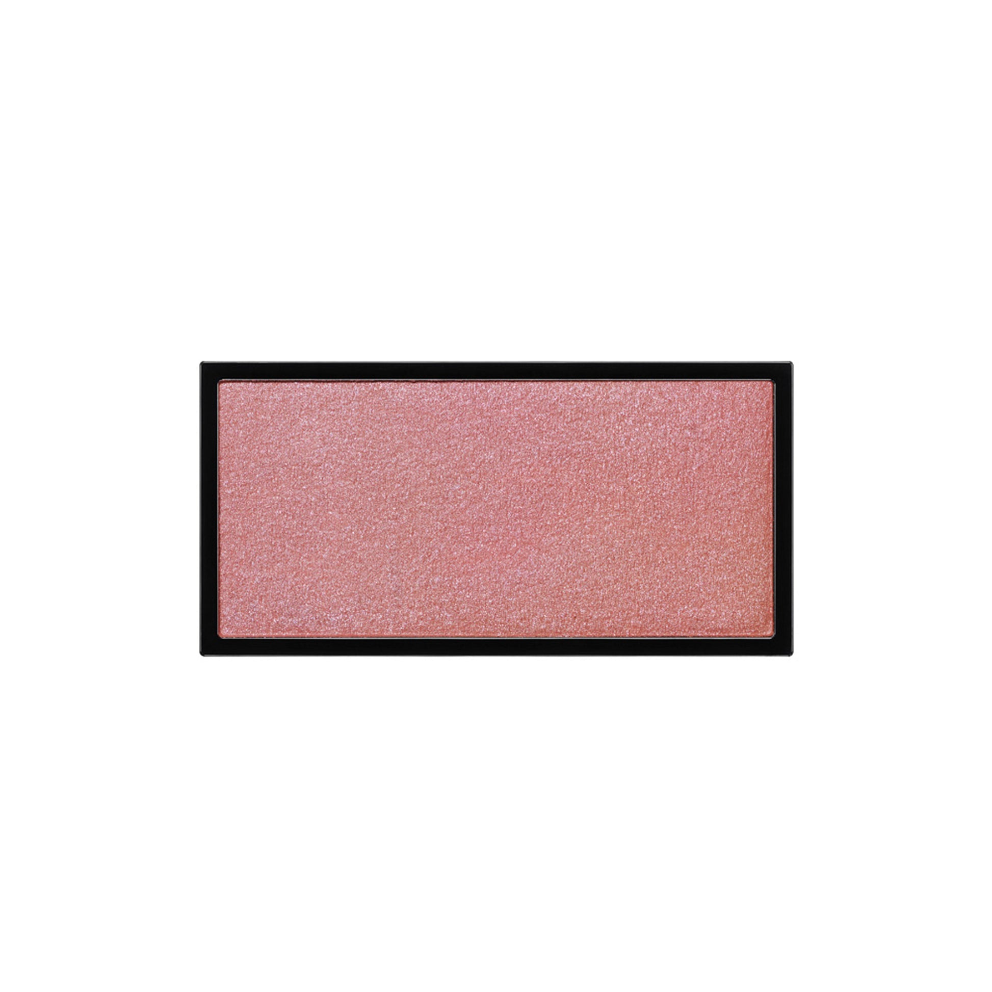 A rectangle shaped powder blush pan in a beige pink