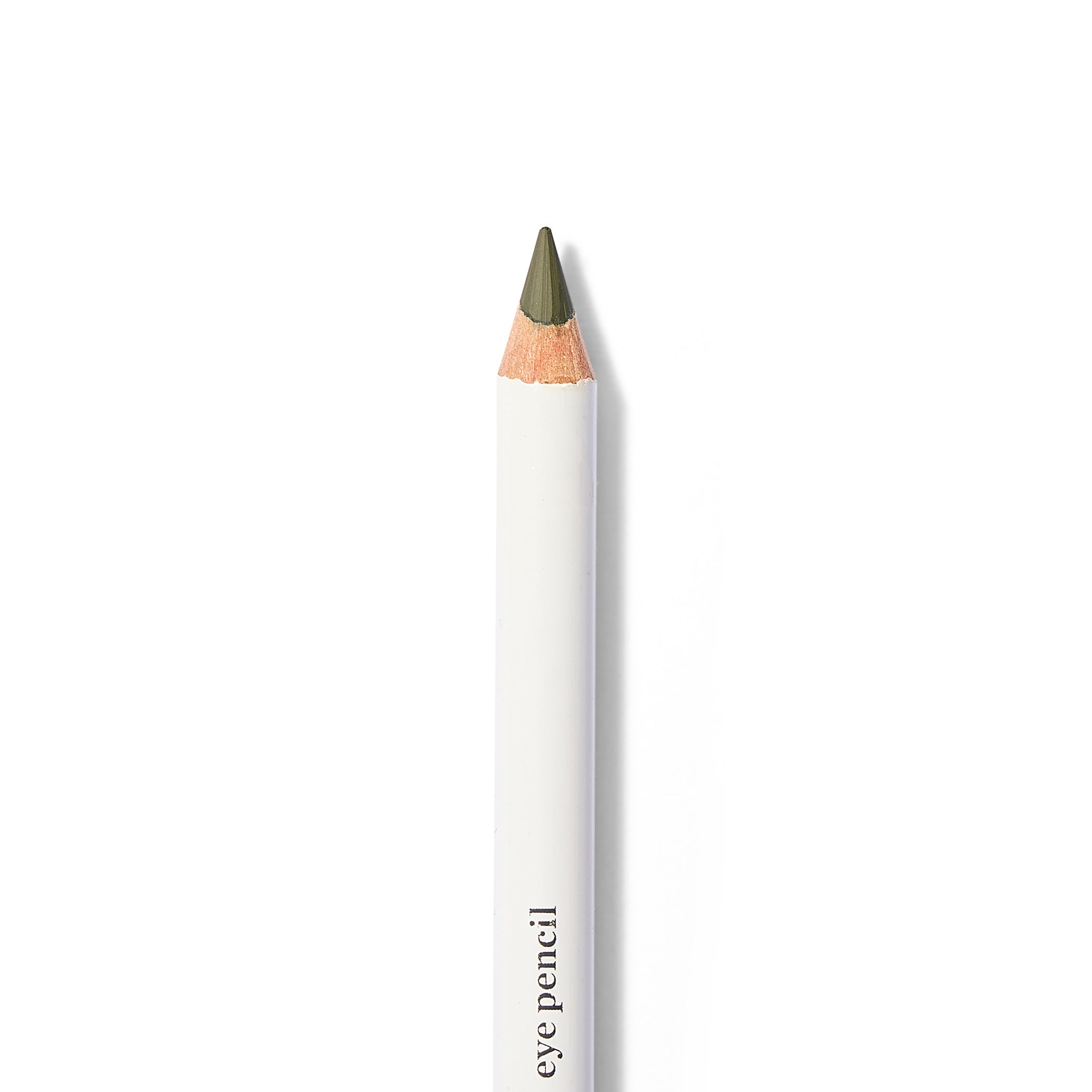 Eyebrow pencil with green tip on a white background