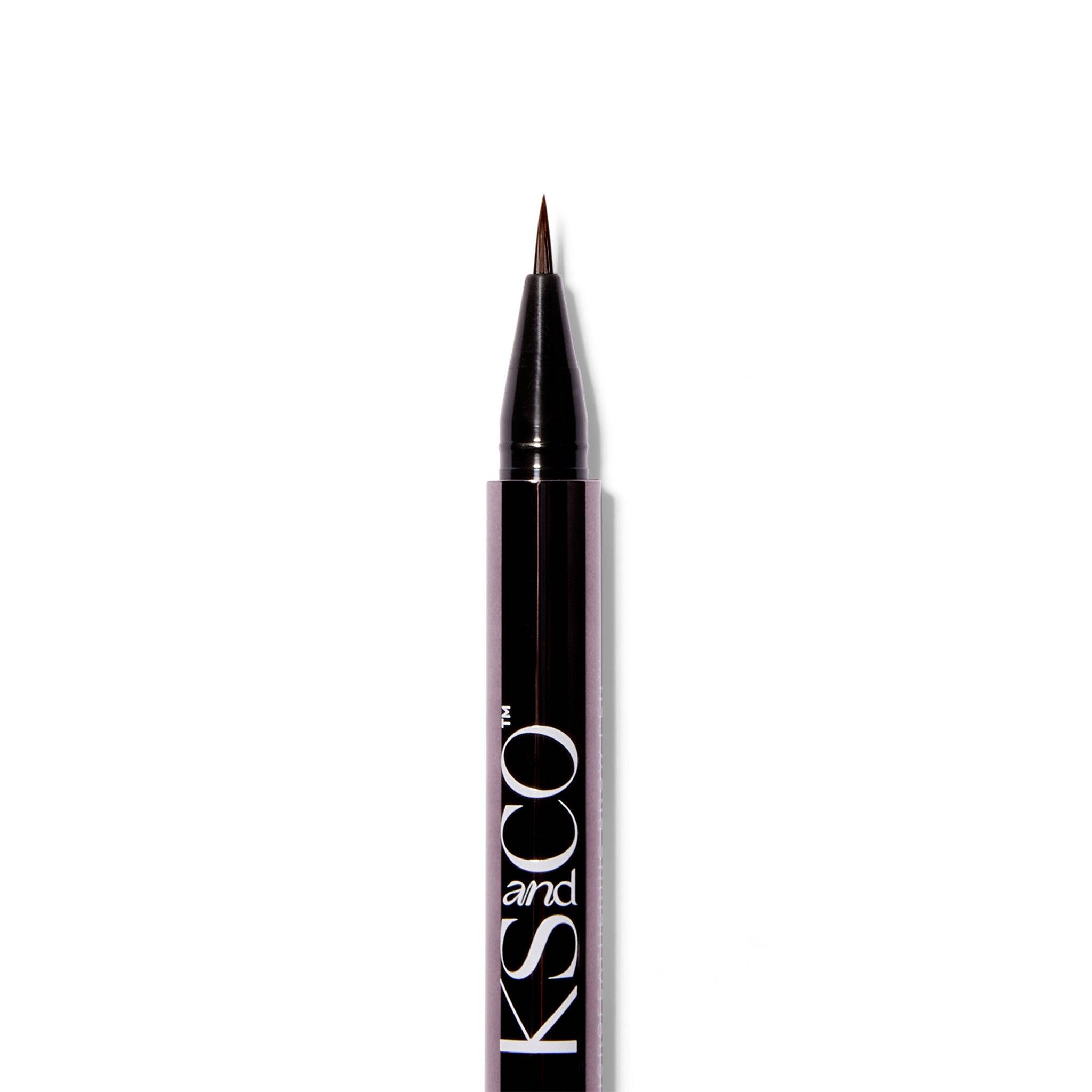 Close up view of Front view of the KS&CO Microfeathering Pen. The pen is tapered to point.
