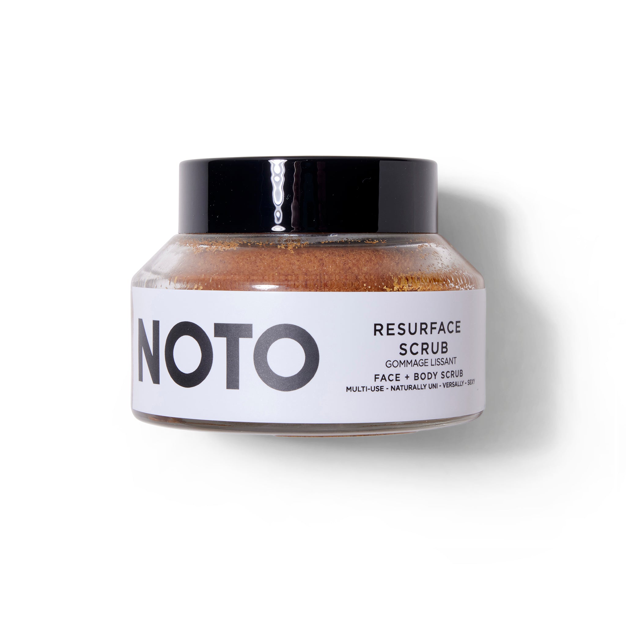 Front view of the Noto Resurface Scrub. The cap is on.