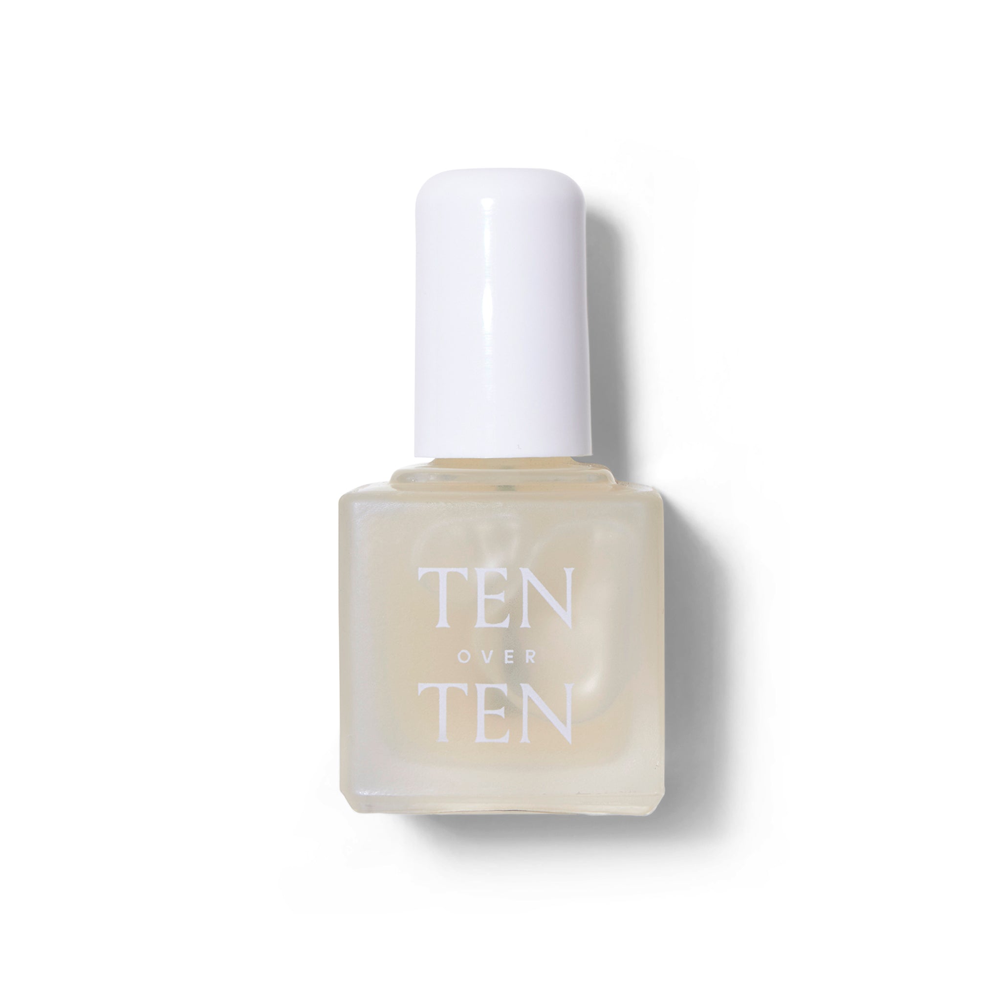 The Rehab Intensive Care Nail Primer. The cap is white and the bottle is frosted glass.