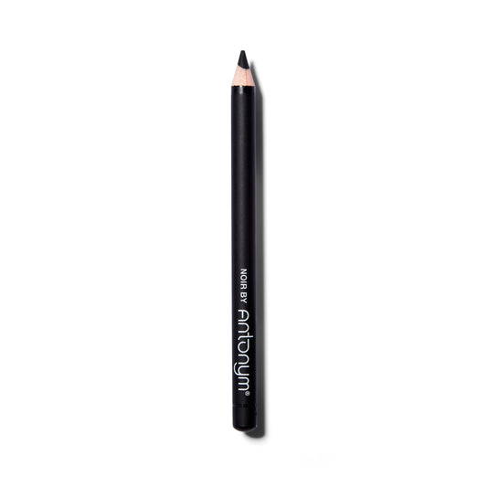 Full length view of the Antonym black eyeliner pencil with the cap off.