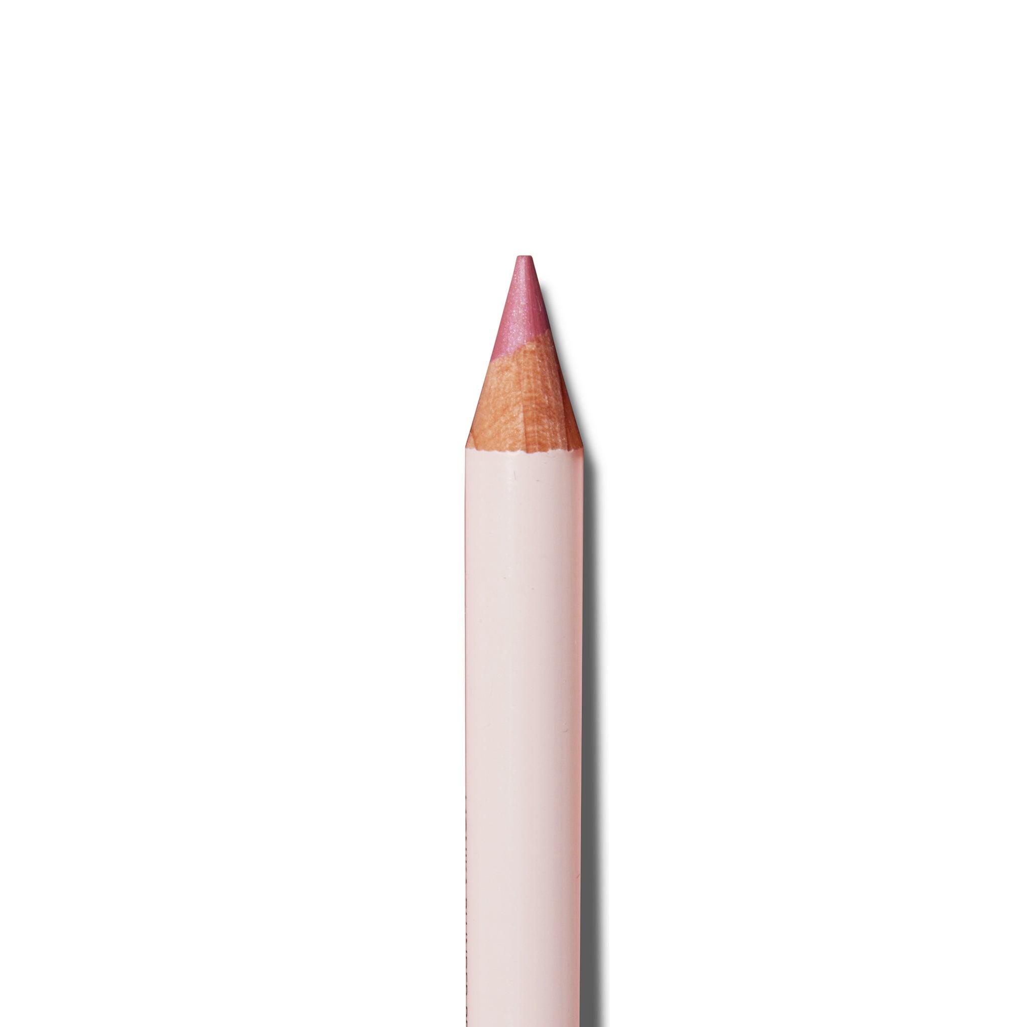 A close up of the tip of the Monika Blunder Hot Line Lipliner Pencil in Davy.