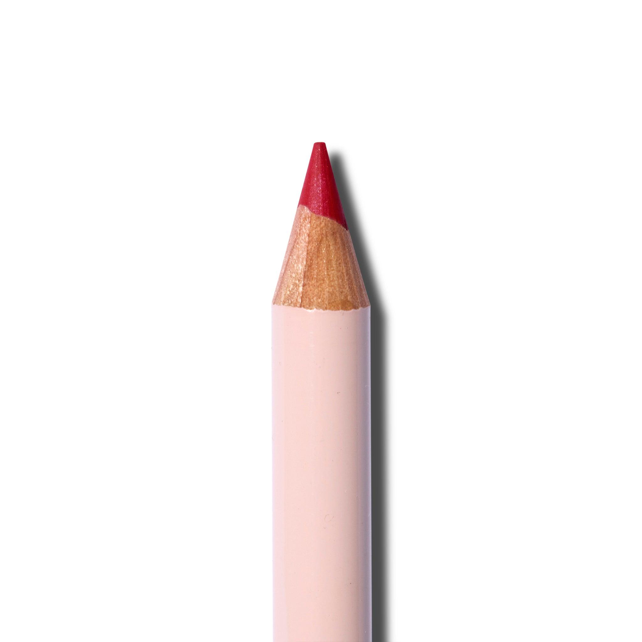 A close up of the tip of the Monika Blunder Hot Line Lipliner Pencil in Jessica. 