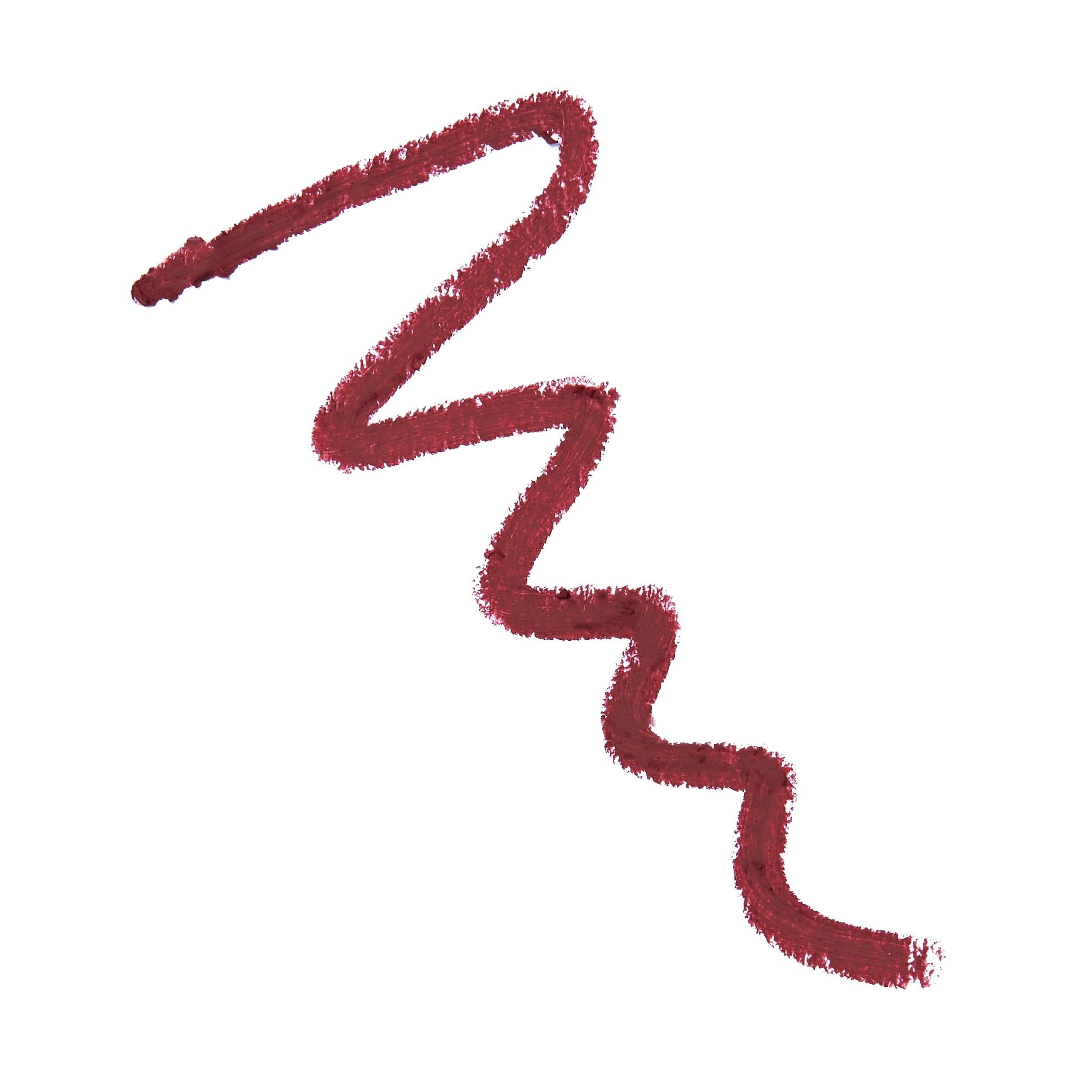 A swatch of the Monika Blunder Hot Line Lipliner pencil in Kelly.