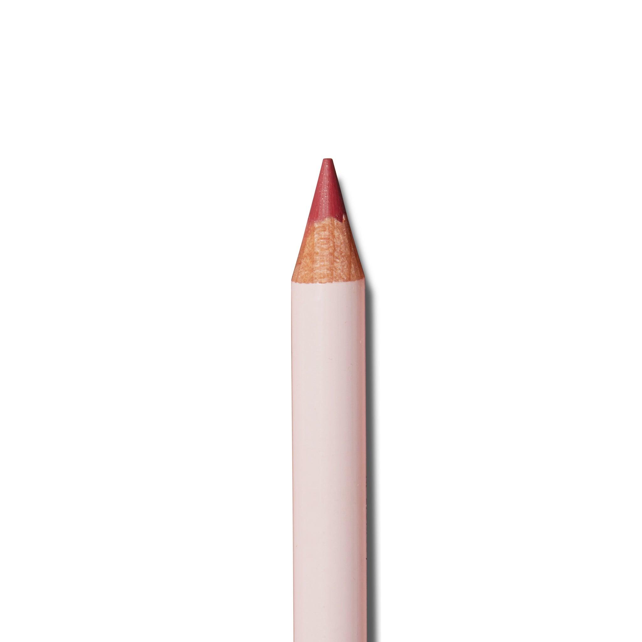 A close up of the tip of the Monika Blunder Hot Line Lipliner Pencil in Nancy.