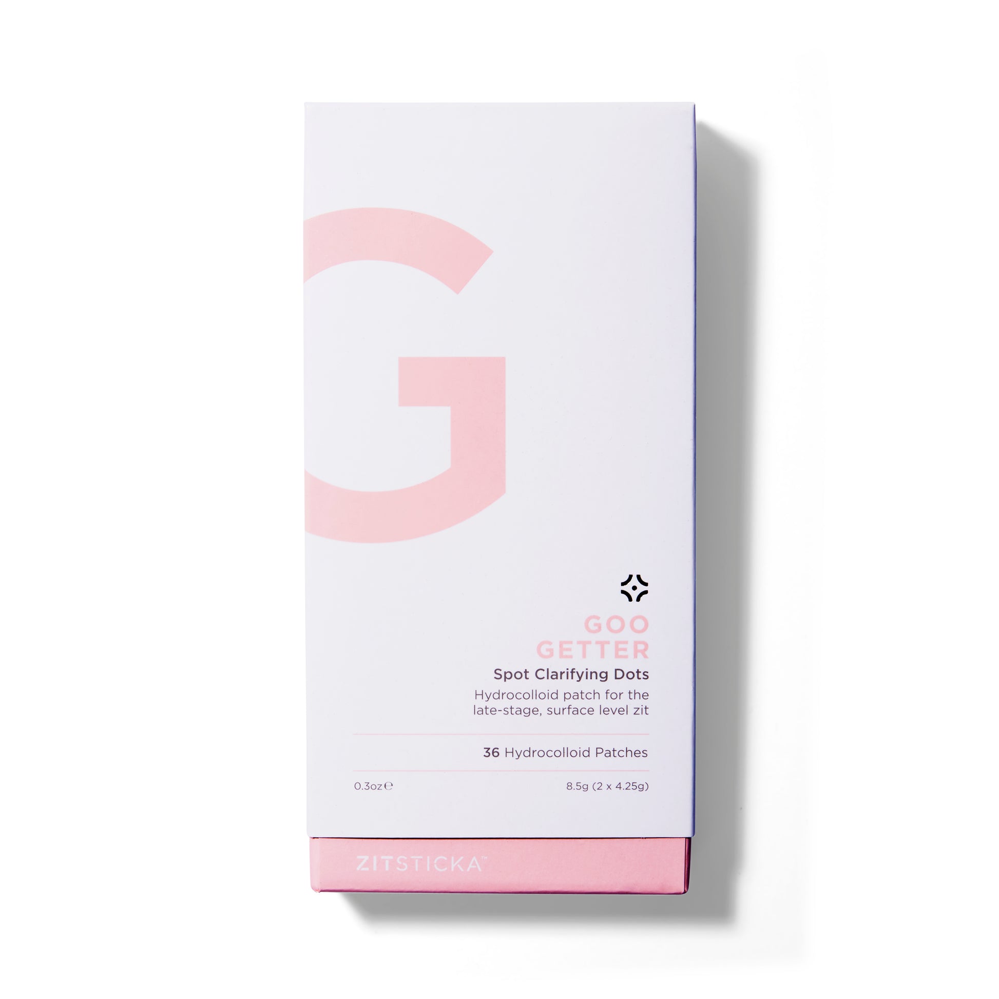 Closed box of Zitstika Goo Getter Spot Clarifying Pimple Patches.